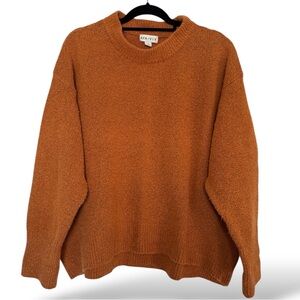 Ava & Viv Long Raglan Sleeve Pullover Sweater, Women’s XL, Orange Rust Earthy